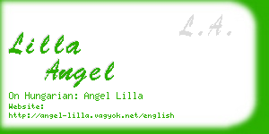 lilla angel business card